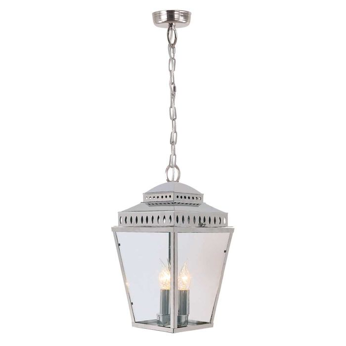 Mansion House 3 Light Chain Lantern Polished Nickel - MANSION-HOUSE8-PN