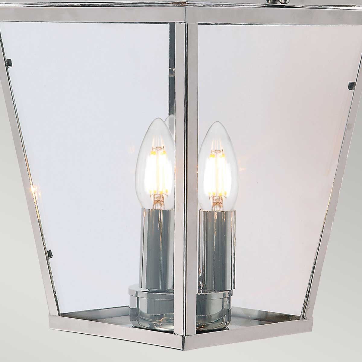 Mansion House 3 Light Chain Lantern Polished Nickel - MANSION-HOUSE8-PN