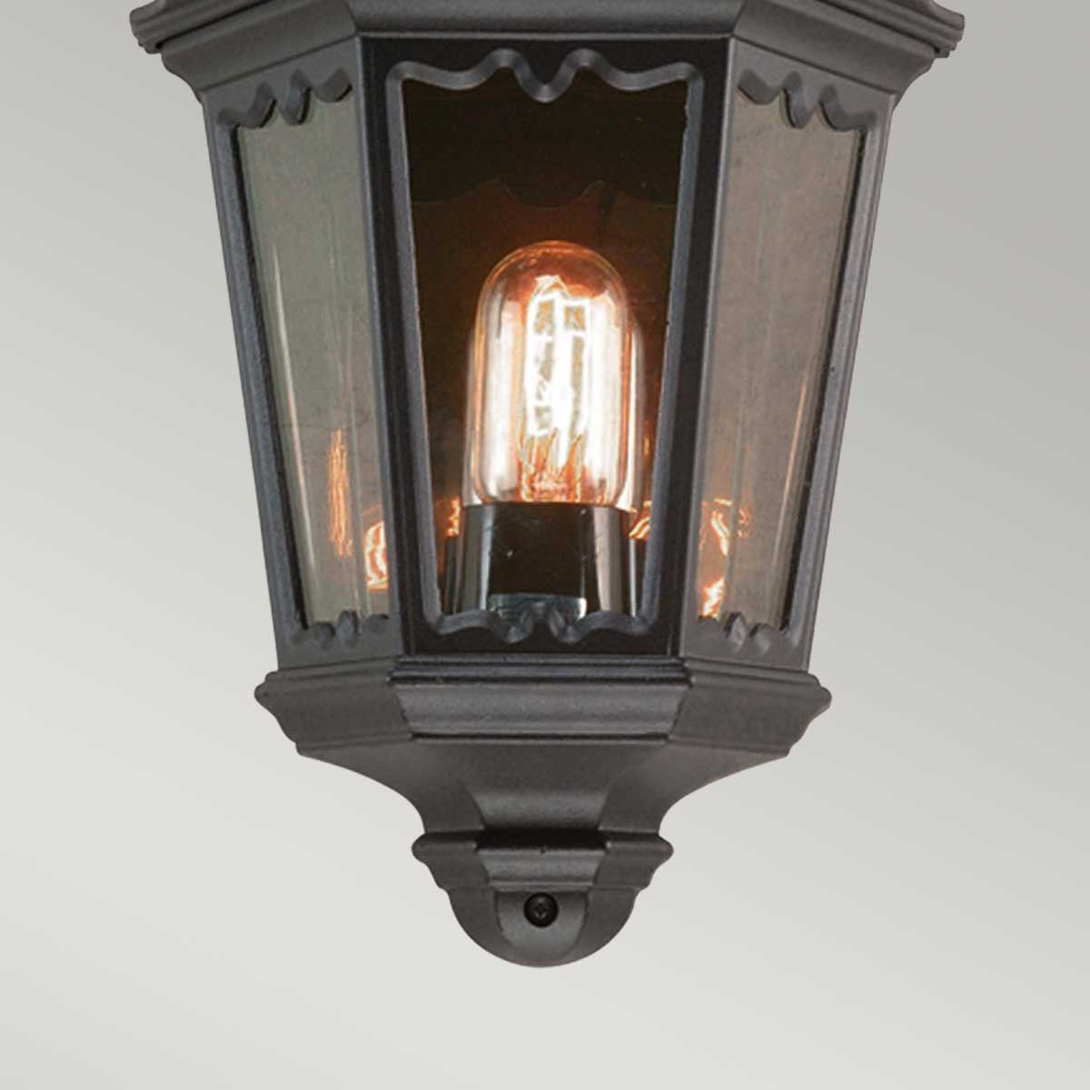 Medstead Half Lantern Black - MD7-BLACK