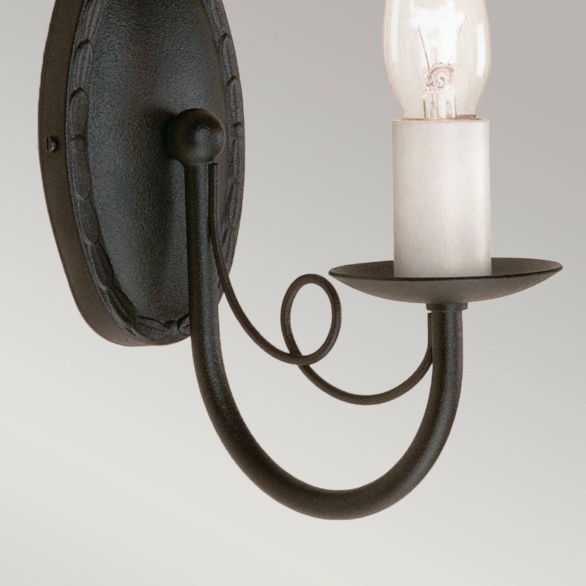Minster 1 Light Wall Light Black - MN1-BLACK