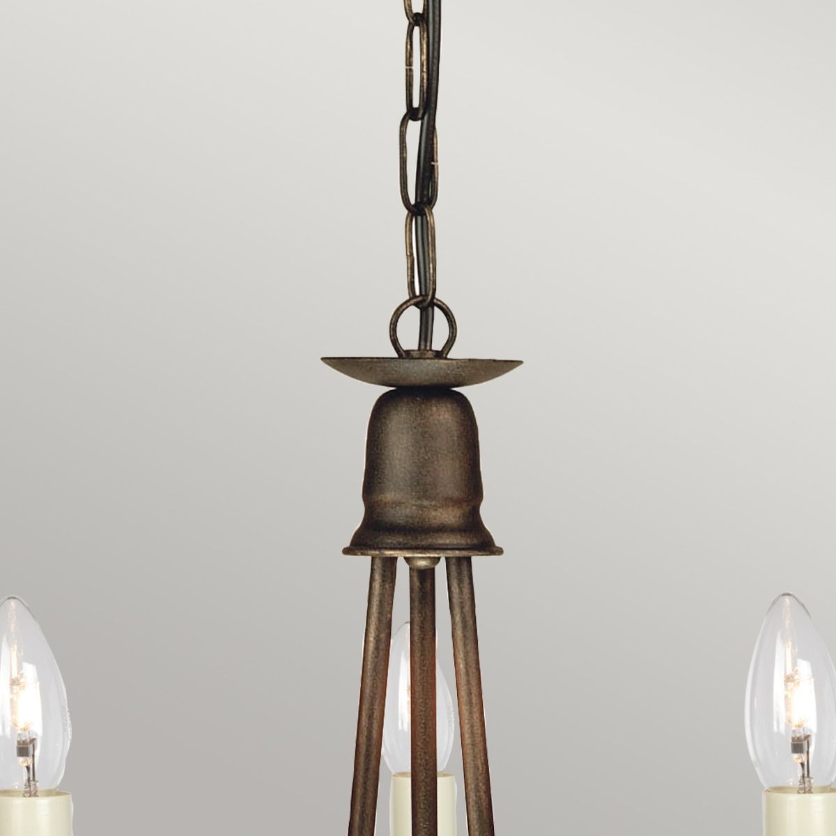 Minster 3 Light Chandelier Black & Gold Patina - MN3-BLK-GOLD