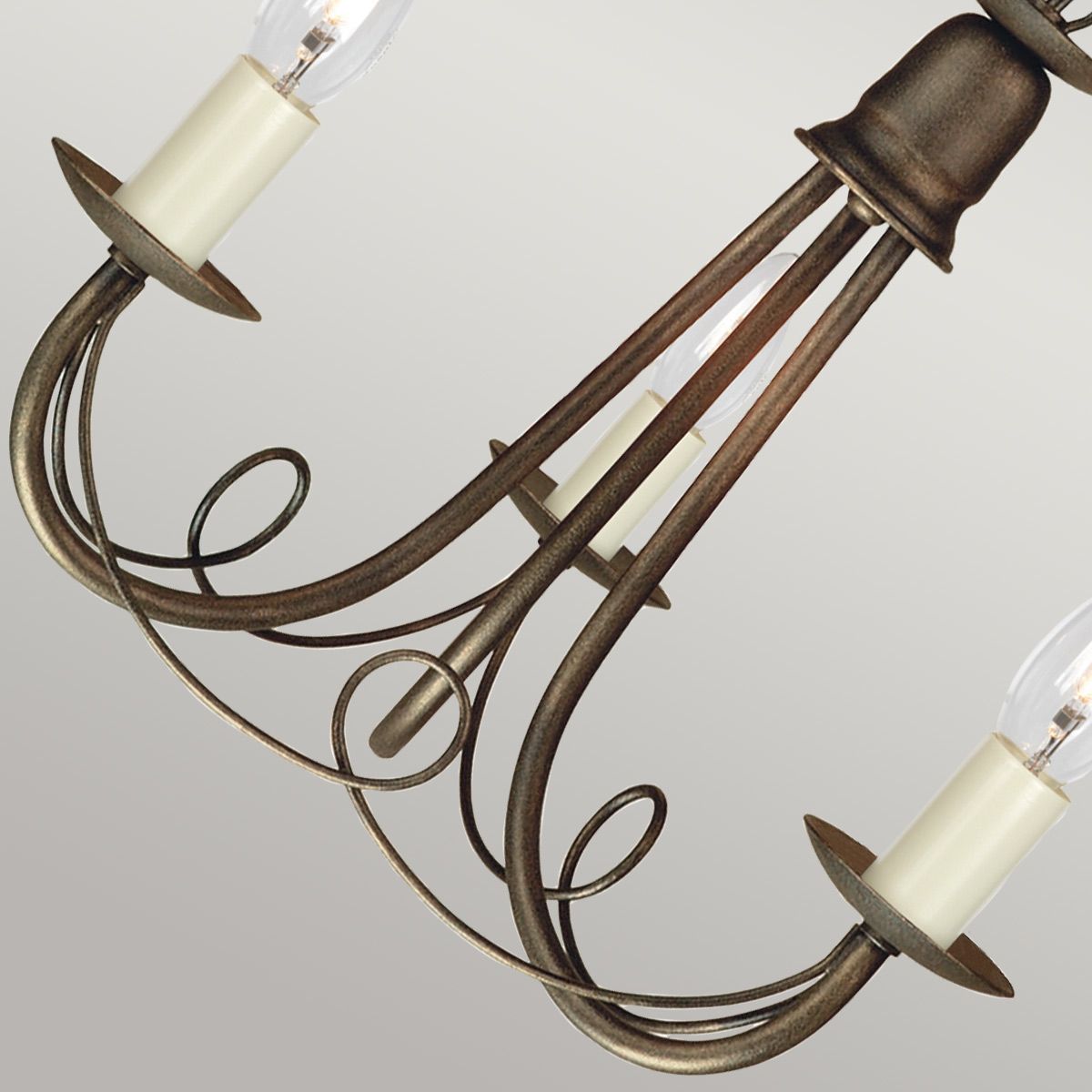 Minster 3 Light Chandelier Black & Gold Patina - MN3-BLK-GOLD