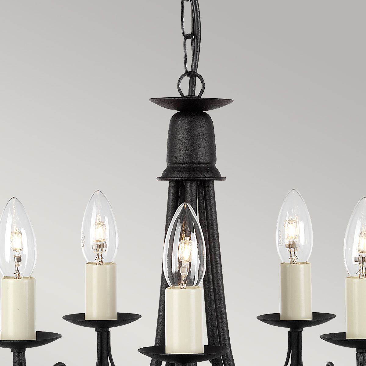 Minster 5 Light Chandelier Black - MN5-BLACK