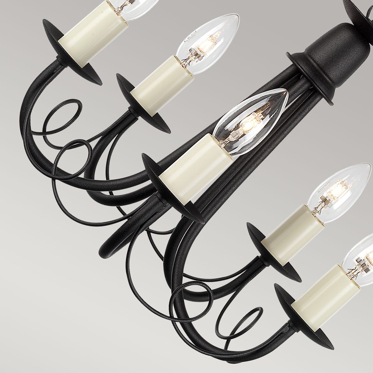 Minster 5 Light Chandelier Black - MN5-BLACK