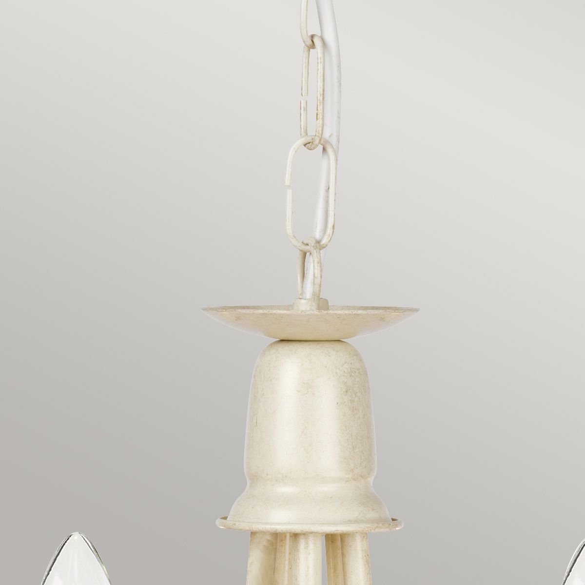 Minster 5 Light Chandelier Ivory & Gold Patina - MN5-IV-GOLD