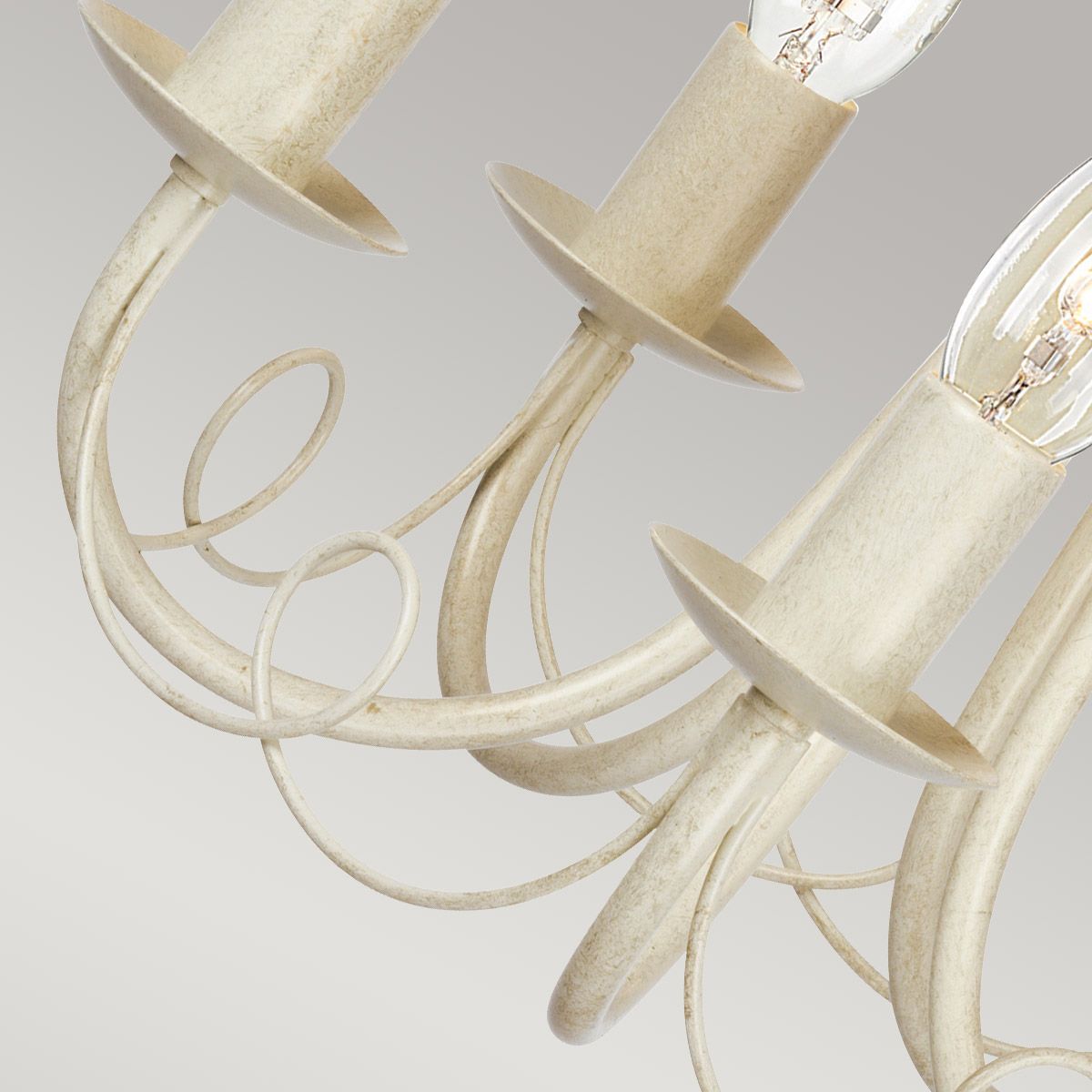 Minster 5 Light Chandelier Ivory & Gold Patina - MN5-IV-GOLD