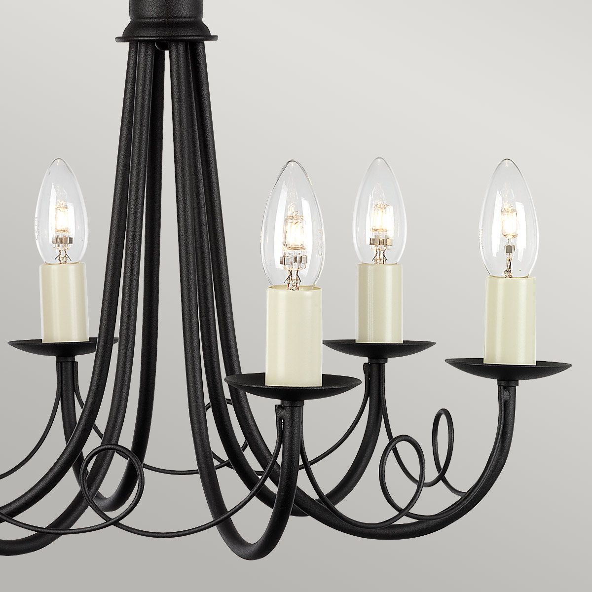 Minster 6 Light Chandelier Black - MN6-BLACK