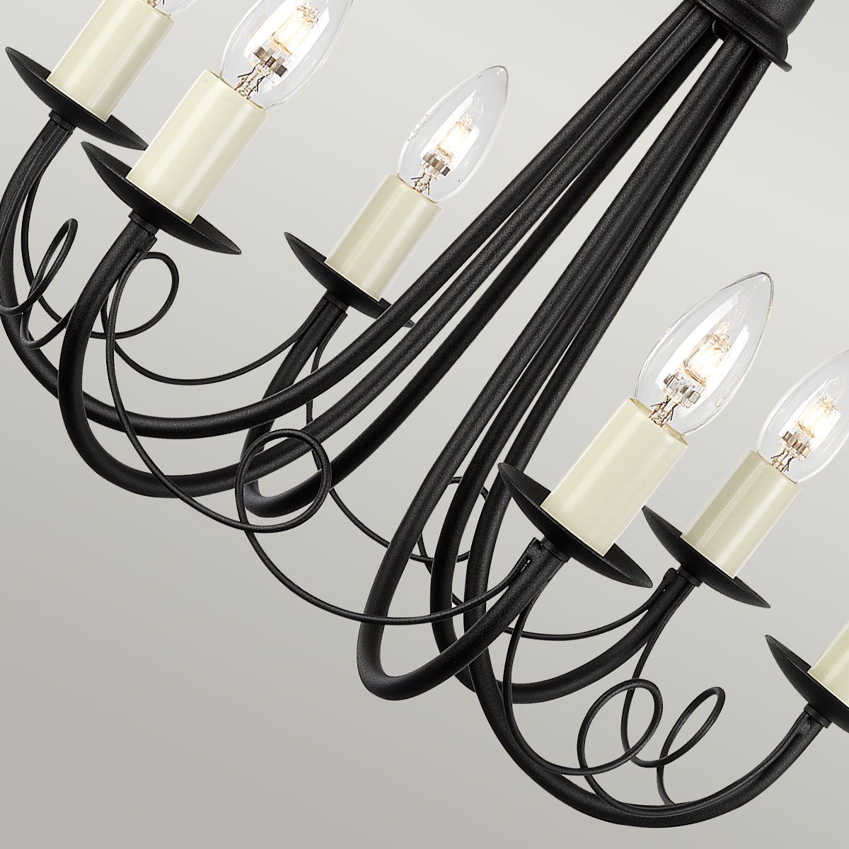 Minster 6 Light Chandelier Black - MN6-BLACK