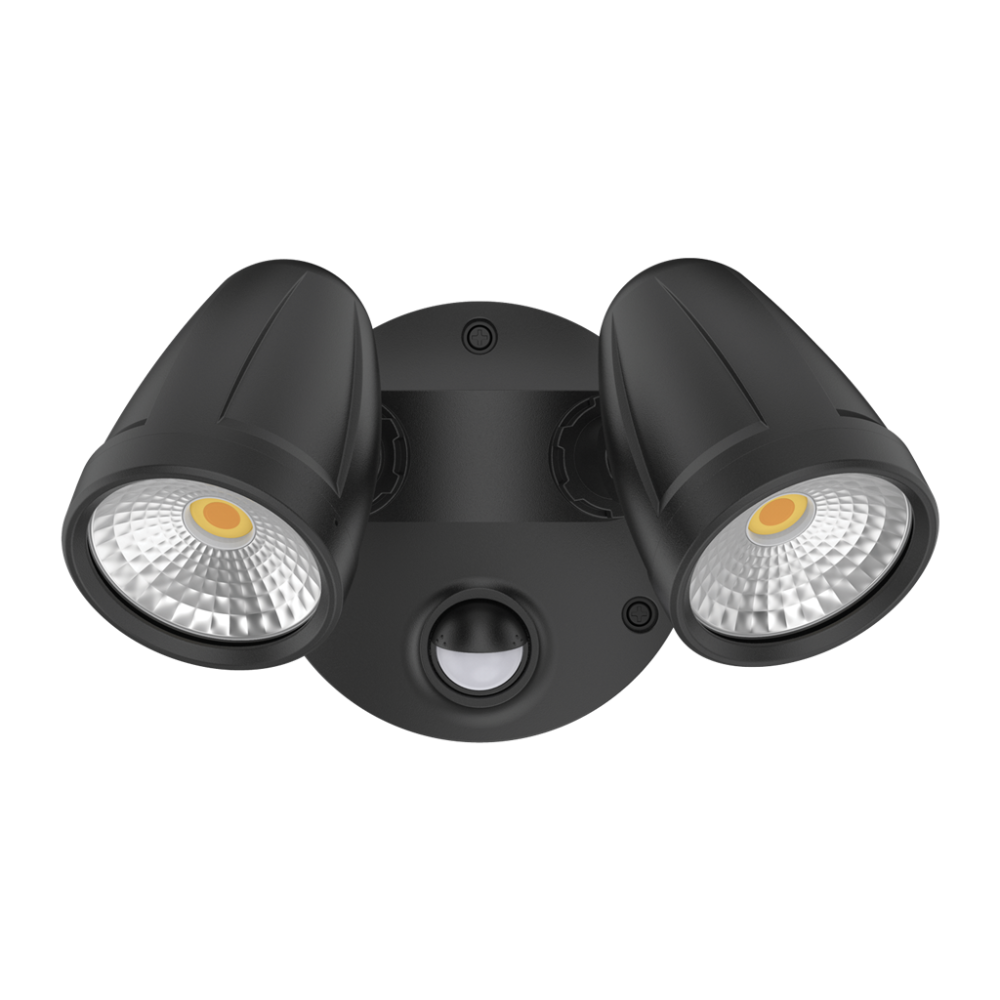 MURO LED 2 Spotlights 32W With Sensor Black 3CCT - 25086