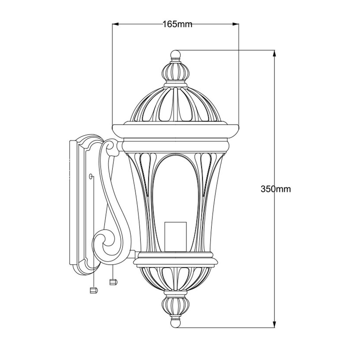 New England Small Wall Lantern Weathered Bronze - NE1-S