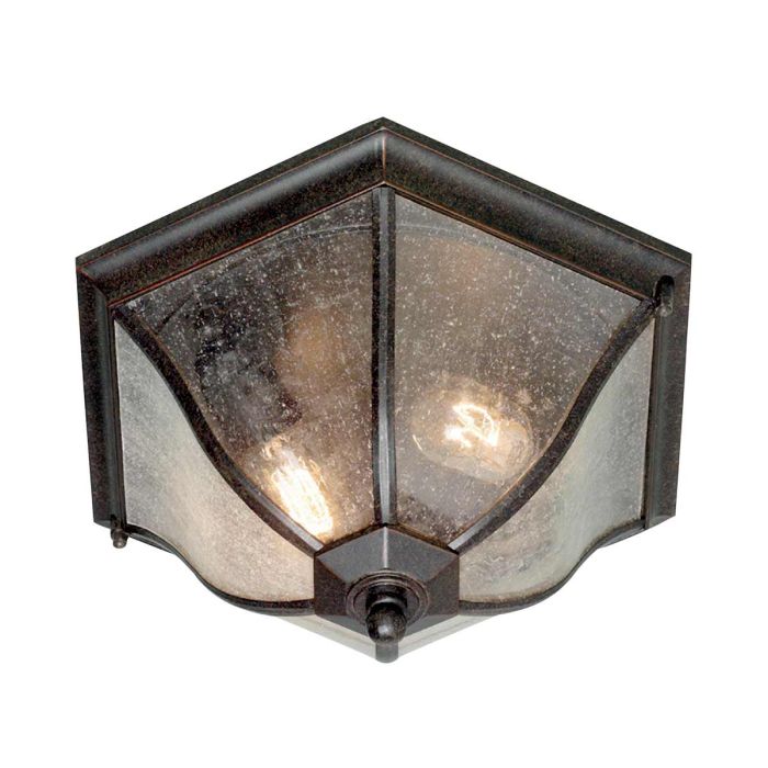 New England Medium 2 Light Flush Mount Light Weathered Bronze - NE8-M