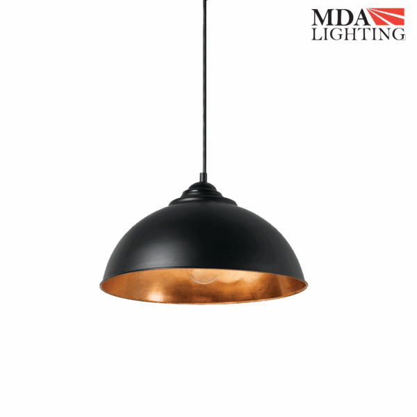 Newport Small Pendant Light Black & Copper - MDANEW1SBKCP