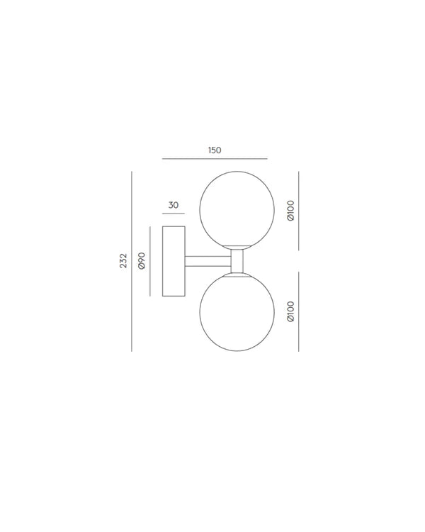 Dalt LED Wall Light 5W 3000K Black - ARO.A1280/NEG