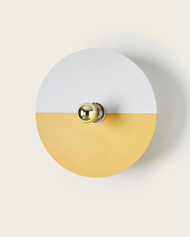 Haban 80mm Small Wall Light Gold & White - ARO.A1053/5/ORO+1088/25/BCO