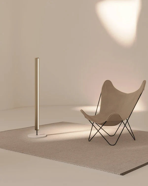 Niro Floor Lamp 30W 2700K Aged Gold & Walnut - ARO.P1314/ORO