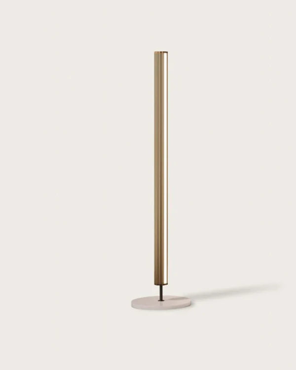 Niro Floor Lamp 30W 2700K Aged Gold & Walnut - ARO.P1314/ORO