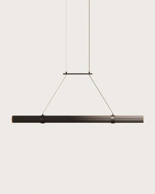 Niro Linear LED Pendant 30W 2700K Matte Brass & Walnut - ARO.C1314/NEG