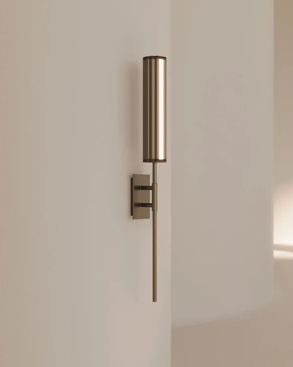 Niro LED Wall Light 8W 2700K Aged Gold & Walnut - ARO.A1314/ORO