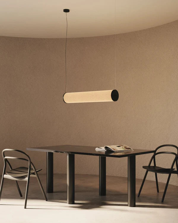 Nooi Linear Pendant Light Black Marble & Cream - ARO.C1276/L