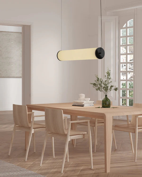 Nooi Linear Pendant Light Black Marble & Cream - ARO.C1276/L