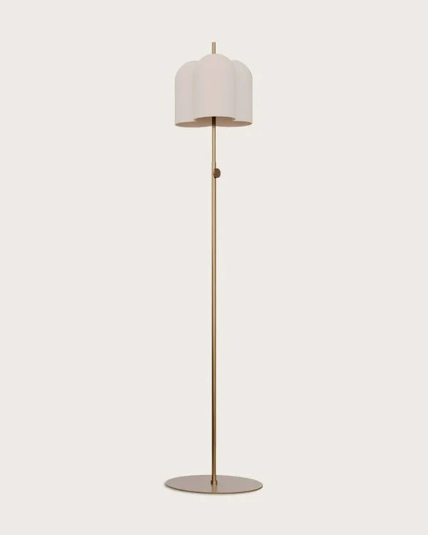 Oket Floor Lamp 10W 2700K Matte Brass & Matte White - ARO.P1317/BCO