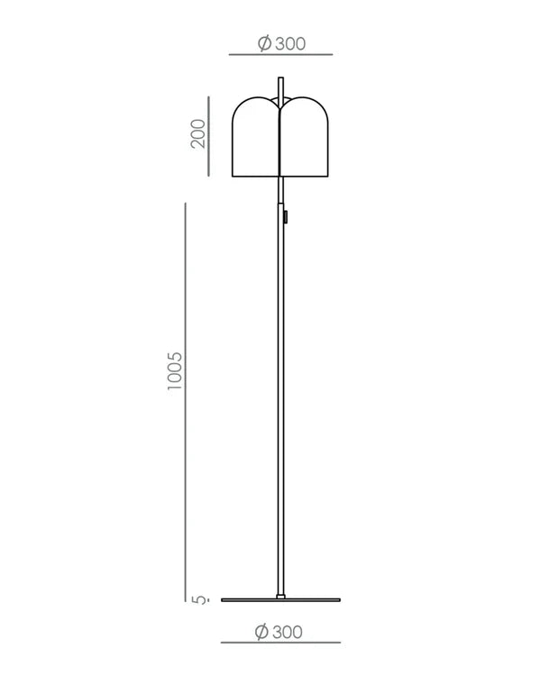 Oket Floor Lamp 10W 2700K Matte Black - ARO.P1317/NEG