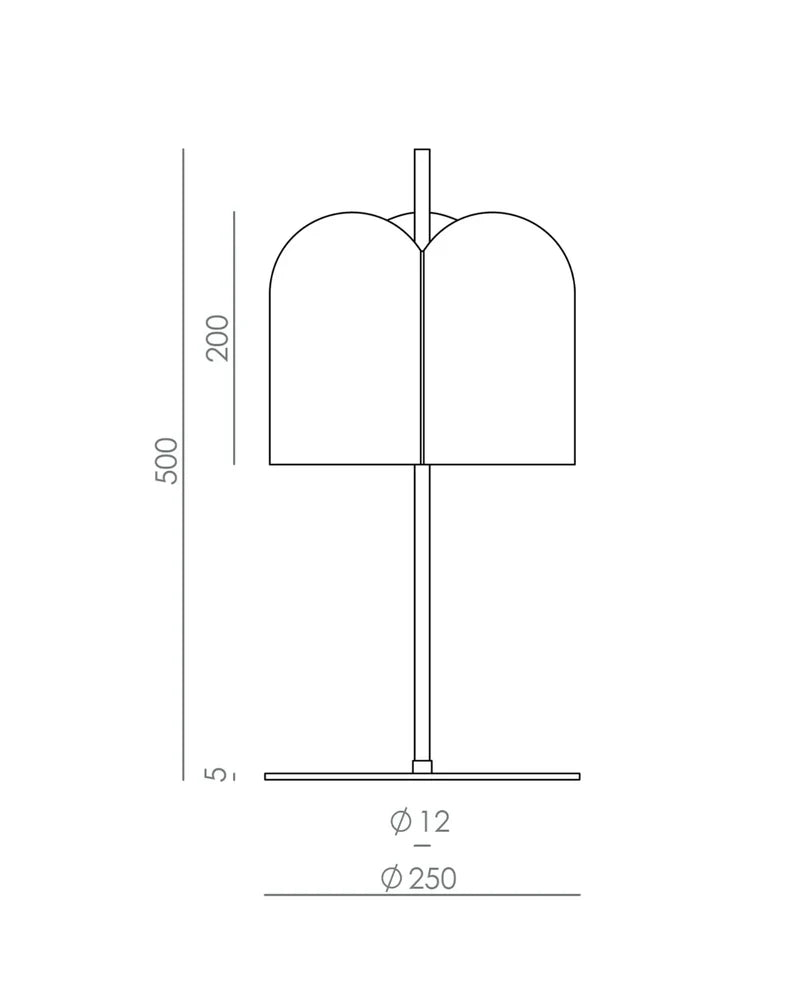 Oket Table Lamp Matte Brass & Matte Black - ARO.S1317/NEG