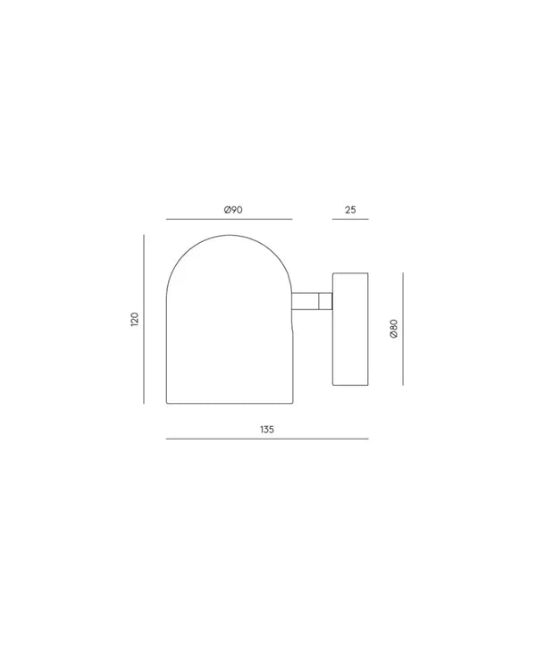 Pipe LED Wall Light 3W 3000K Matte Black - ARO.A1293