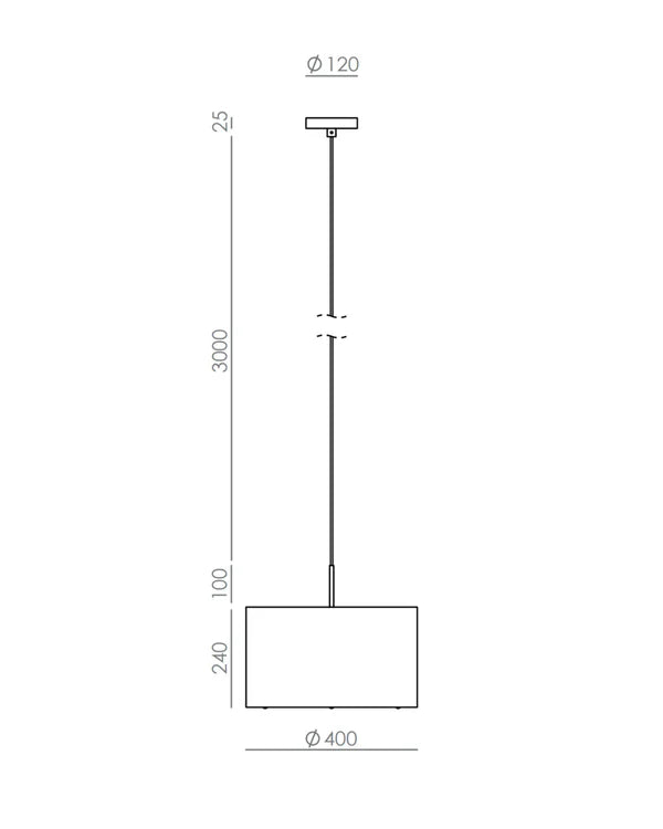 Rems LED Pendant Light 9W 2700k Matte Black - ARO.C1318/NEG-NEG