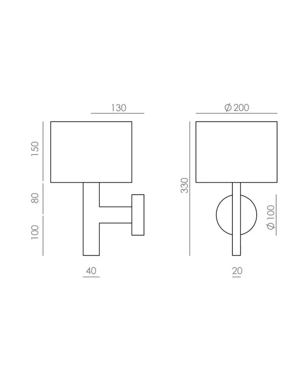 Rems Wall Light 9W 2700K Matte Black & Light Brown - ARO.A1318/NEG-LIGHT BROWN