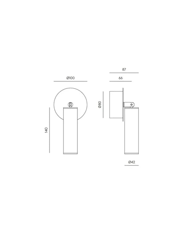 Tura LED Wall Light 5W 2700K Black Brown or Orange