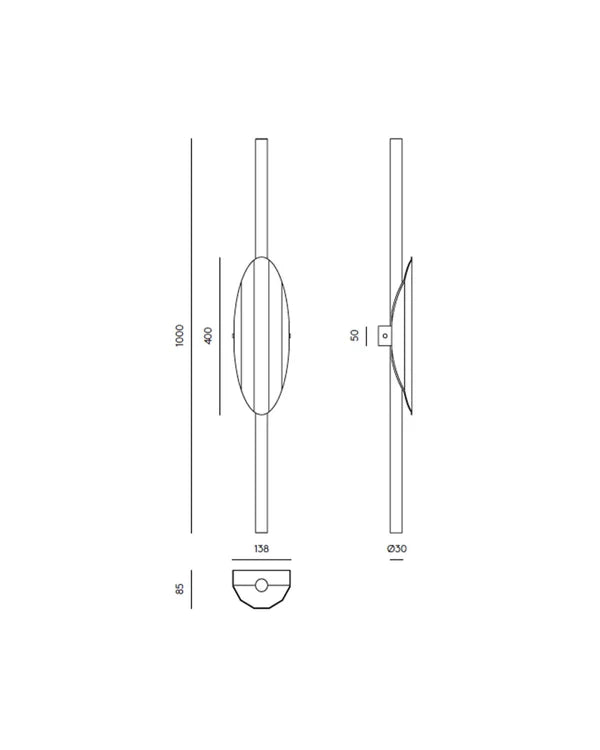 Xago LED Wall Light 16W 2700K Matte Brass - ARO.A1262/ORO