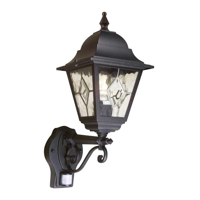 Norfolk Up Wall Lantern With PIR Black - NR1-PIR-BLACK