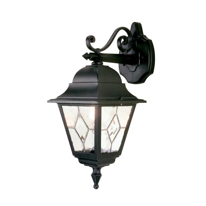 Norfolk Down Wall Lantern Black - NR2-BLK