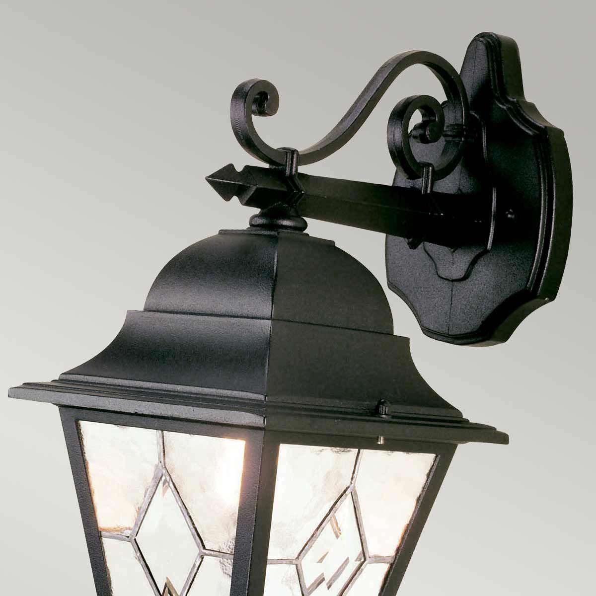 Norfolk Down Wall Lantern Black - NR2-BLK