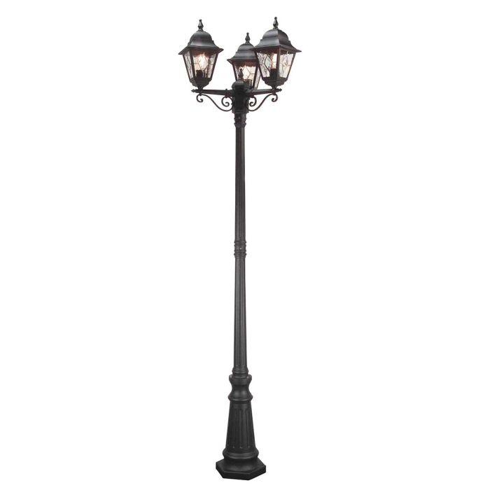 Norfolk 3 Light Post Light Black - NR8-BLK