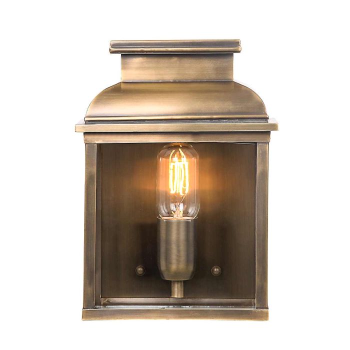 Old Bailey Wall Lantern Aged Brass - OLD-BAILEY-BR