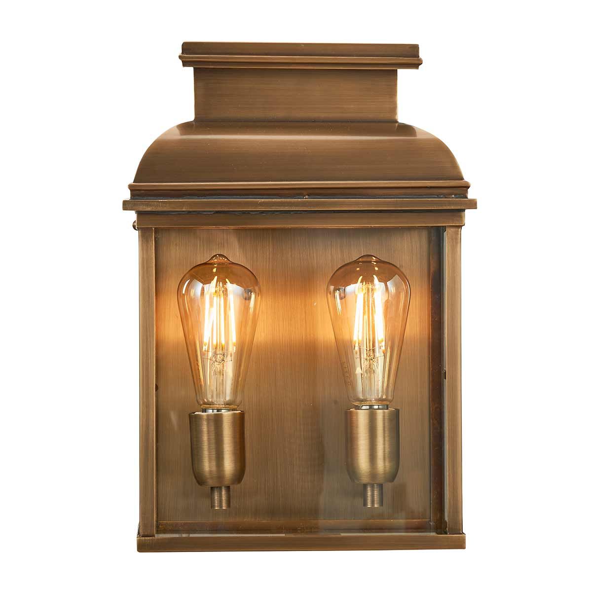 Old Bailey 2 Light Large Aged Brass - OLD-BAILEY-L-BR