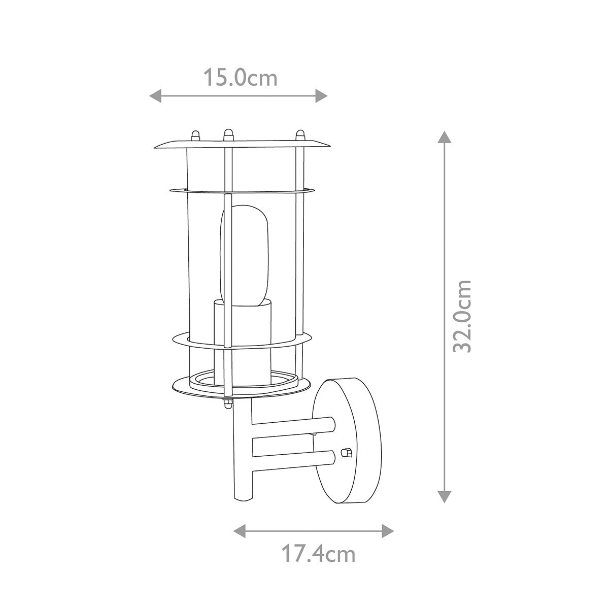 Ordrup Wall Light 304 SS & Silver - ORDRUP