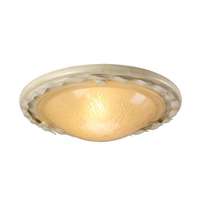 Olivia Flush Mount Light Ivory & Gold Patina - OV-F-IV-GOLD