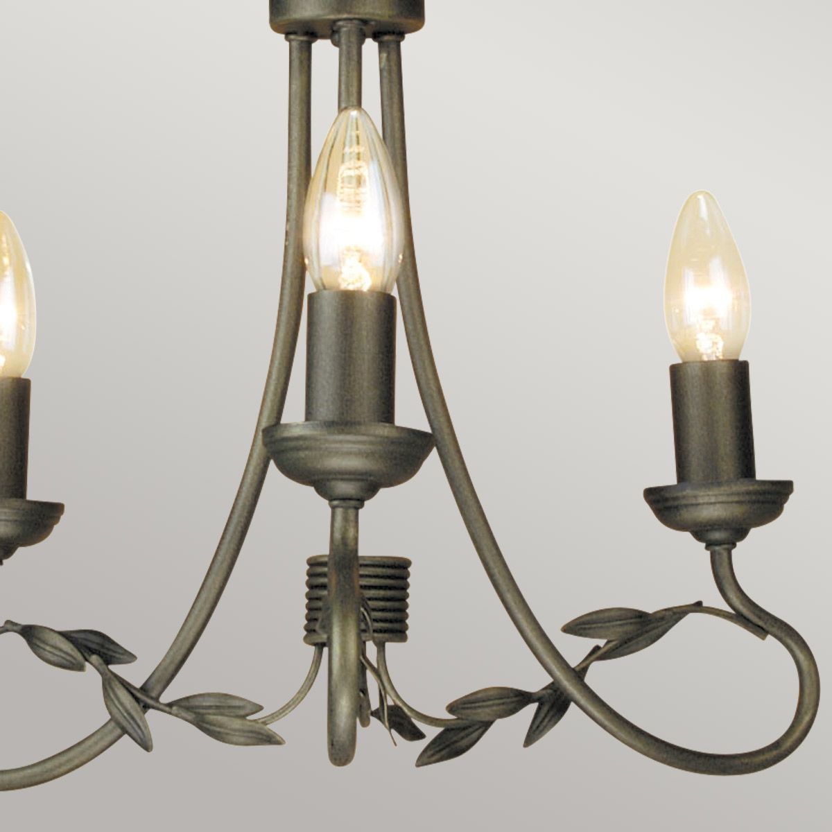 Olivia 3 Light Chandelier Black & Gold Patina - OV3-BLK-GOLD