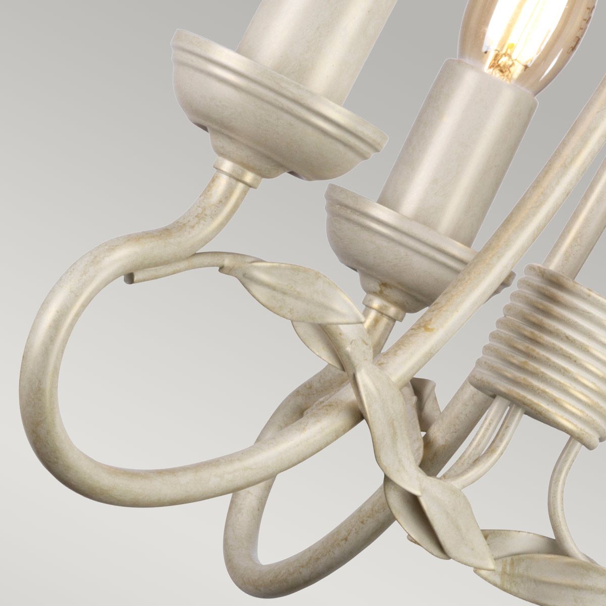 Olivia 3 Light Chandelier Ivory & Gold Patina - OV3-IVORY-GOLD