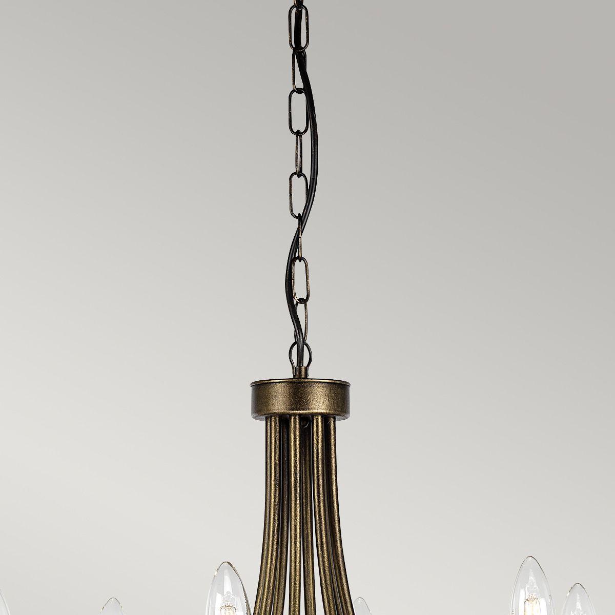 Olivia 8 Light Chandelier Black & Gold Patina - OV8-BLK-GOLD