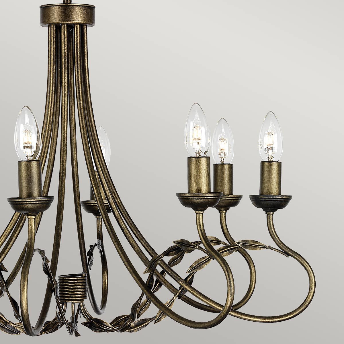 Olivia 8 Light Chandelier Black & Gold Patina - OV8-BLK-GOLD