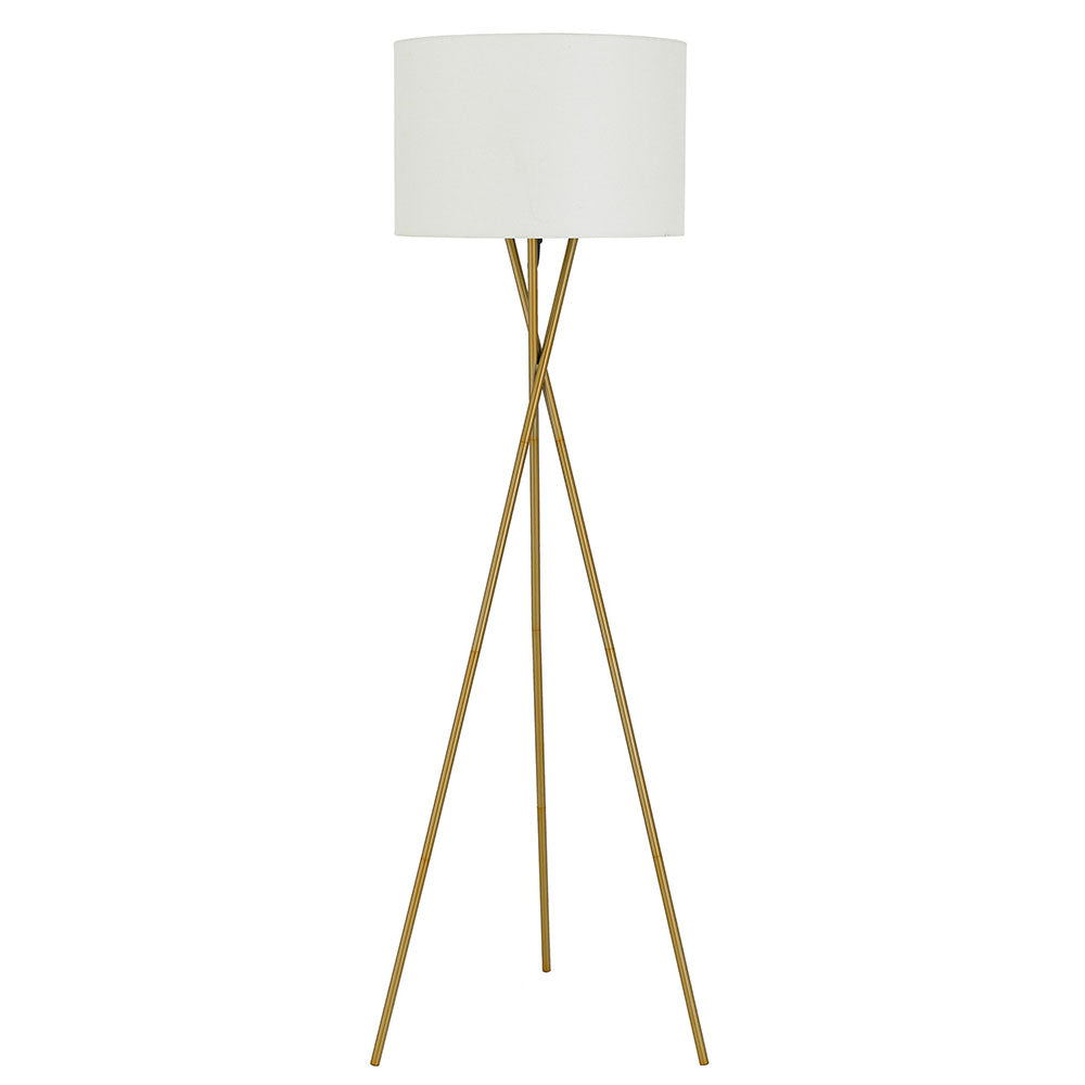 Buy Floor Lamps Australia Denise 1 Light Floor Lamp Antique Gold & Ivory - DENISE FL-AGIV