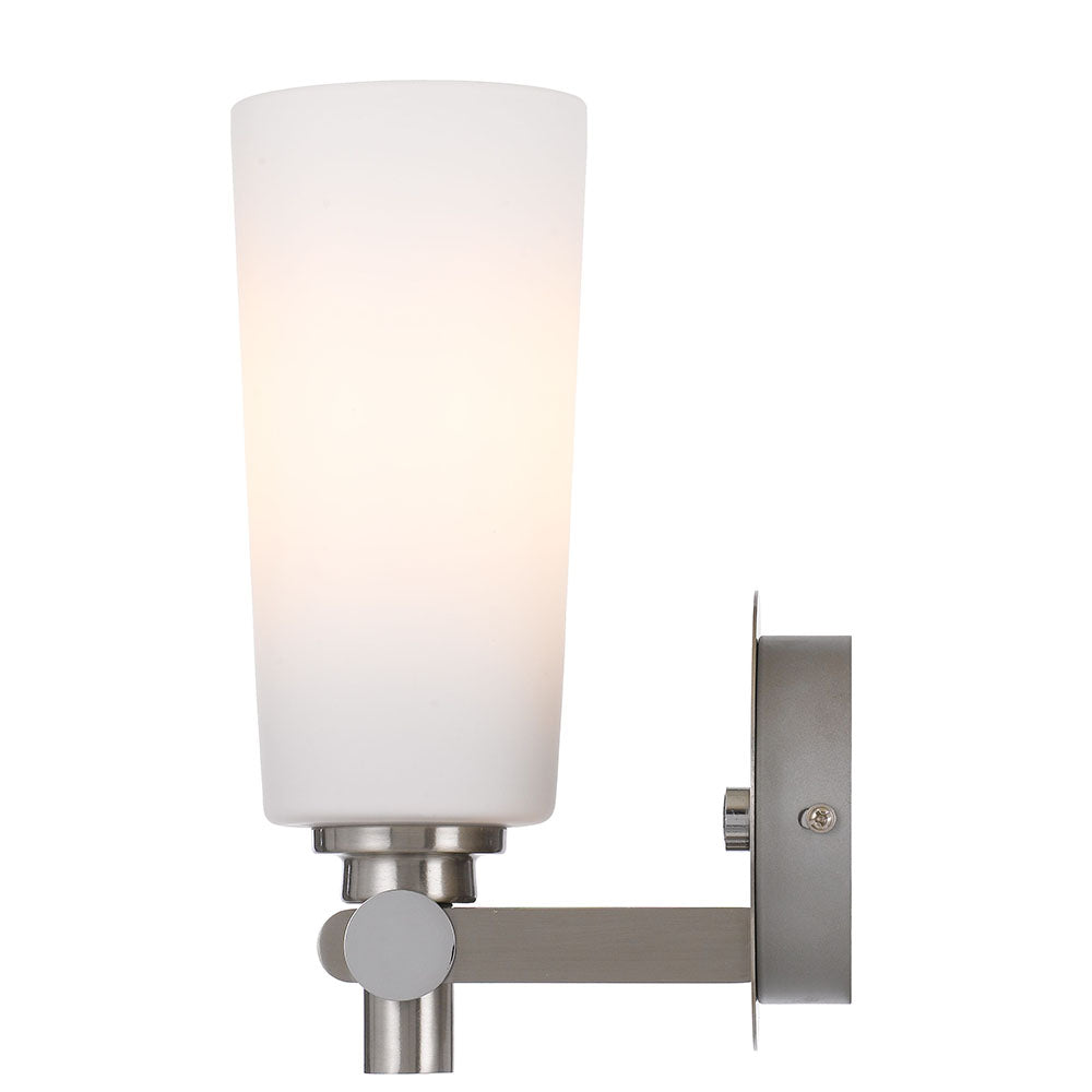 Buy Wall Sconce Australia Delmar 1 Light Wall Light Nickel / Opal Matt - DELMAR WB-NKOM