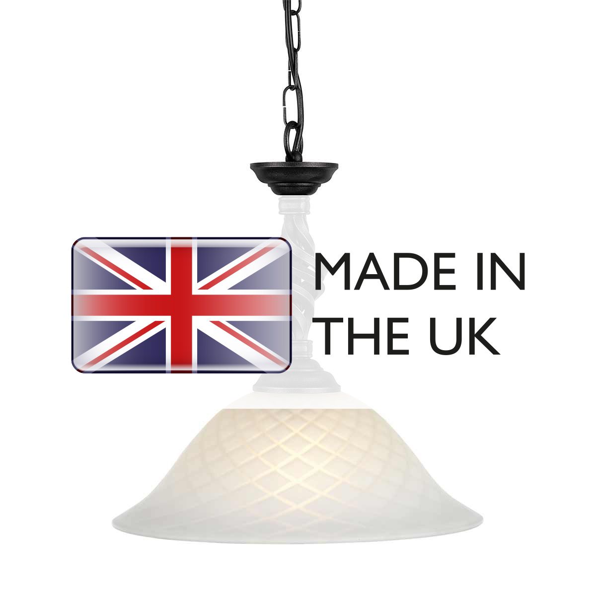 Pembroke 1 Light Pendant Black - PB-P-BLACK