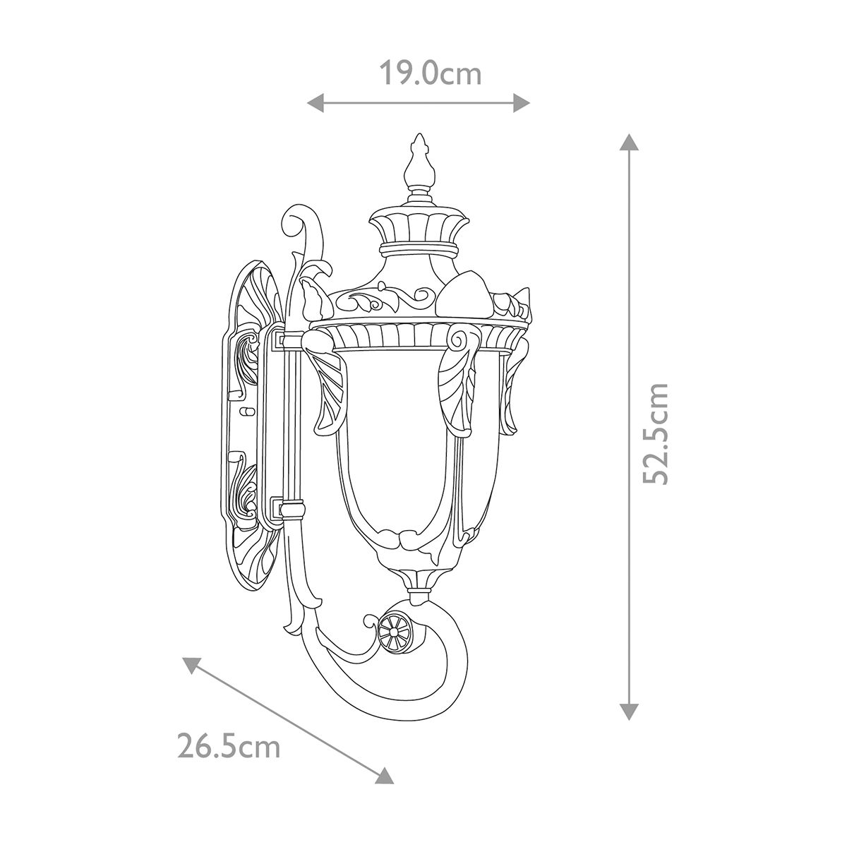 Philadelphia Medium Wall Lantern Old Bronze - PH1-M-OB