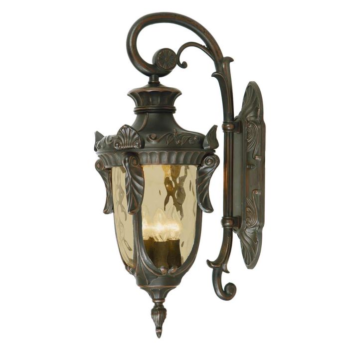 Philadelphia 3 Light Large Down Wall Lantern Old Bronze - PH2-L-OB