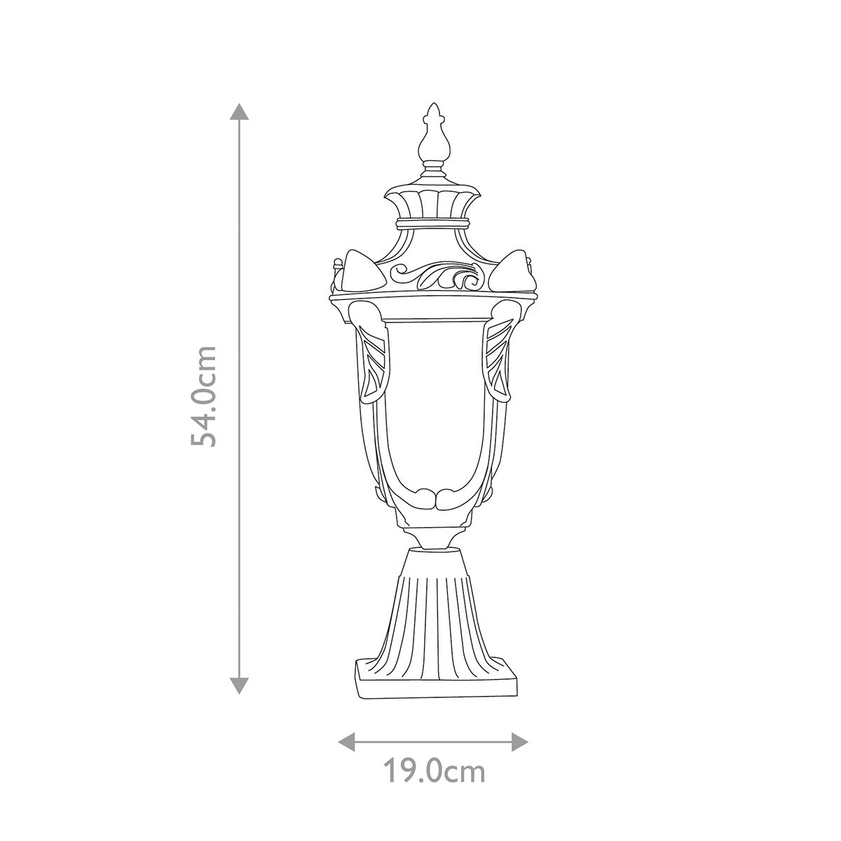 Philadelphia Medium Pedestal Light Old Bronze - PH3-M-OB